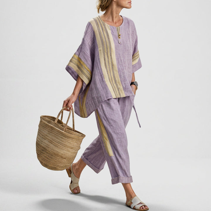 Lorena - Conjunto Boho Linho e Bambu