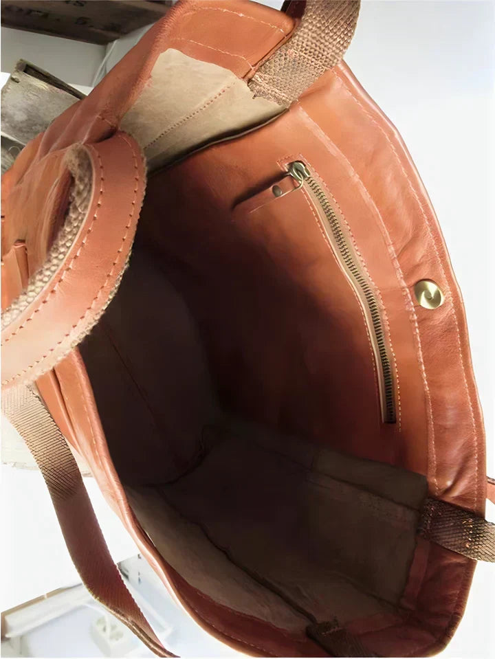 Elle - Bolsa de ombro clássica em pele