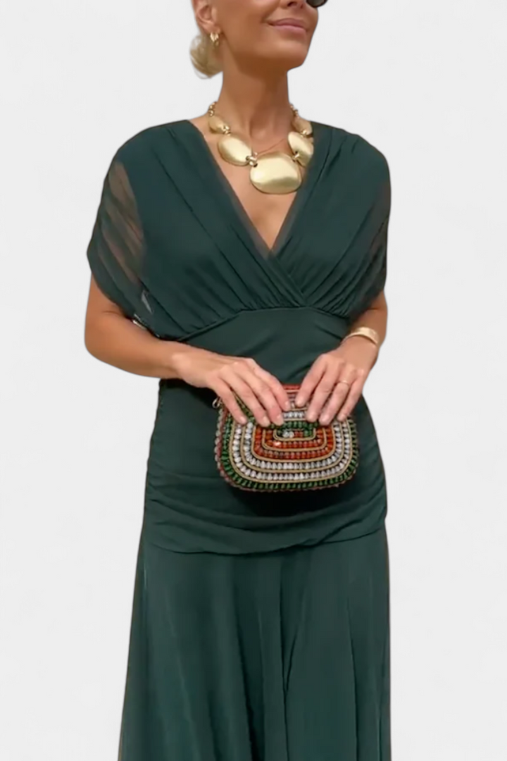 Luana - Vestido elegante com decote em V