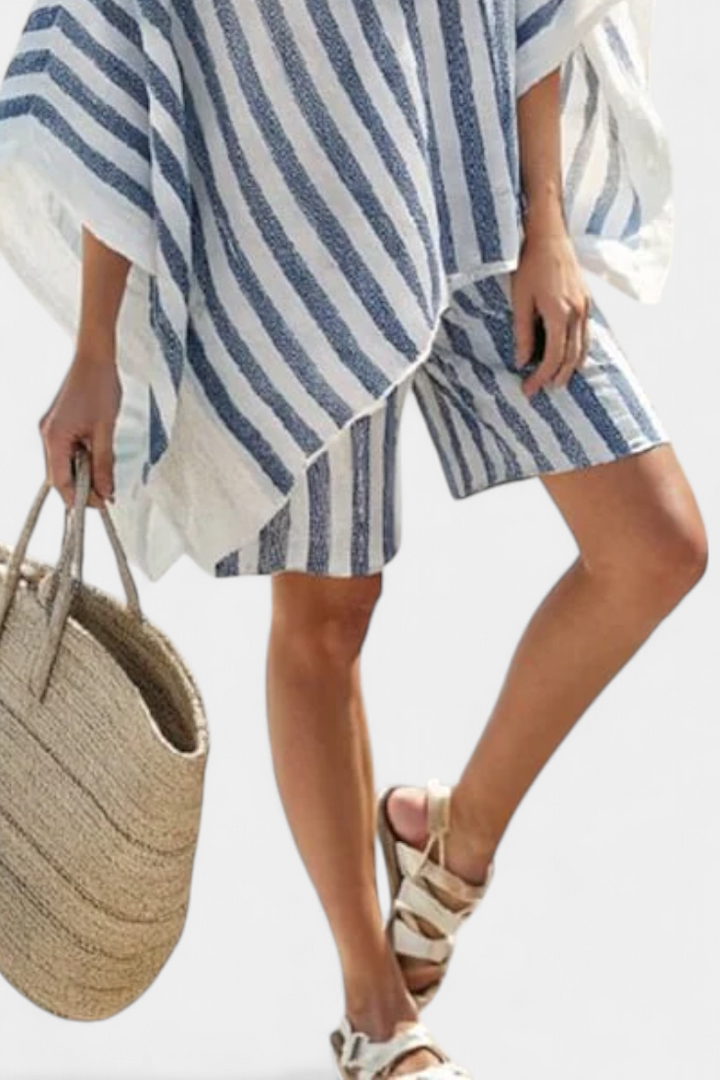 Salomé - Conjunto Listrado Blusa e Calções