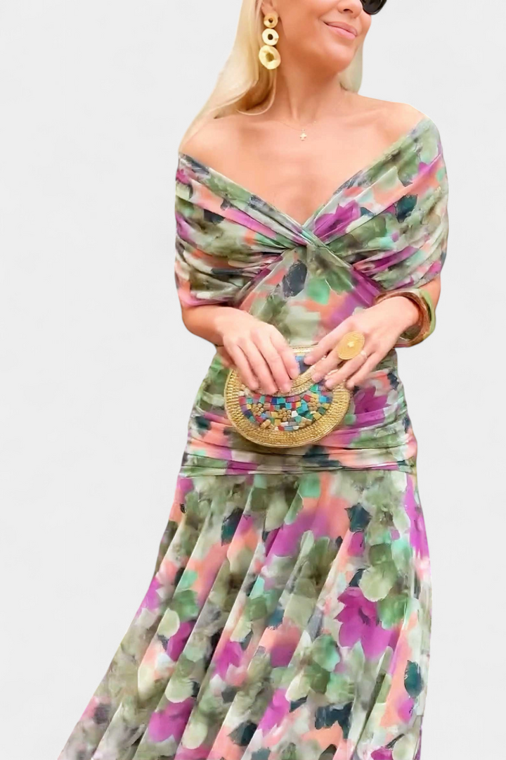 Luana - Vestido elegante com decote em V