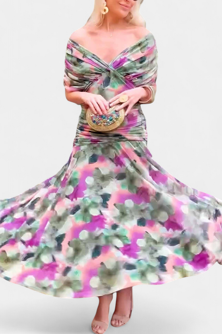 Luana - Vestido elegante com decote em V