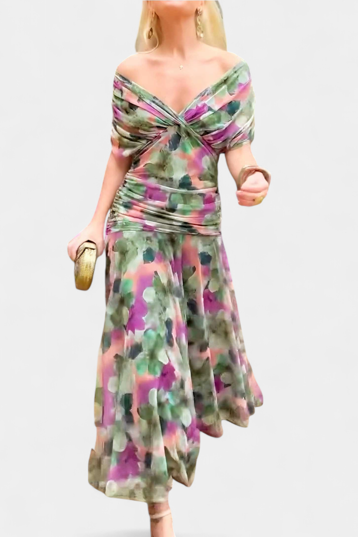 Luana - Vestido elegante com decote em V