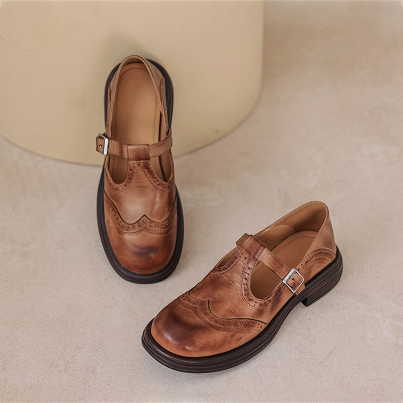 Vela - Sapatos Mary Janes Premium em Couro