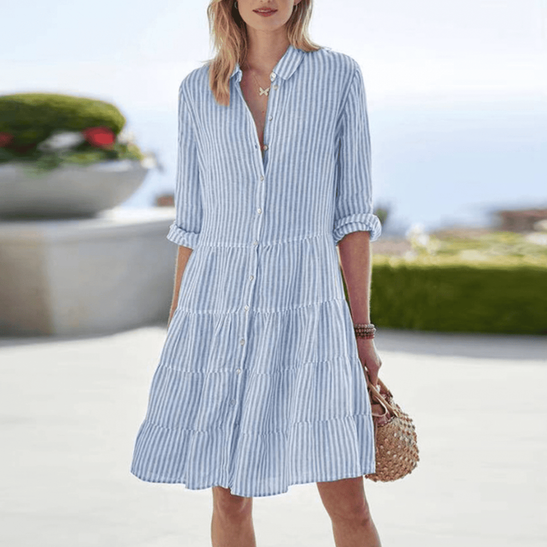 Ana - Vestido de Verão às Riscas