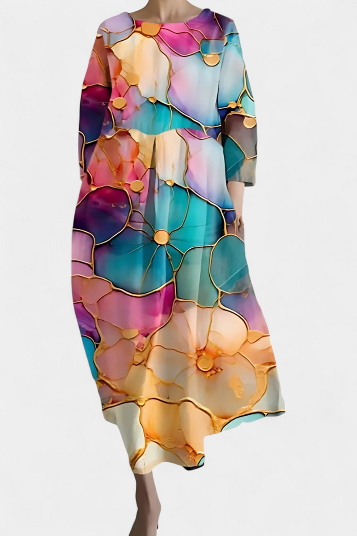 Ana - Vestido Fluido com Estampa