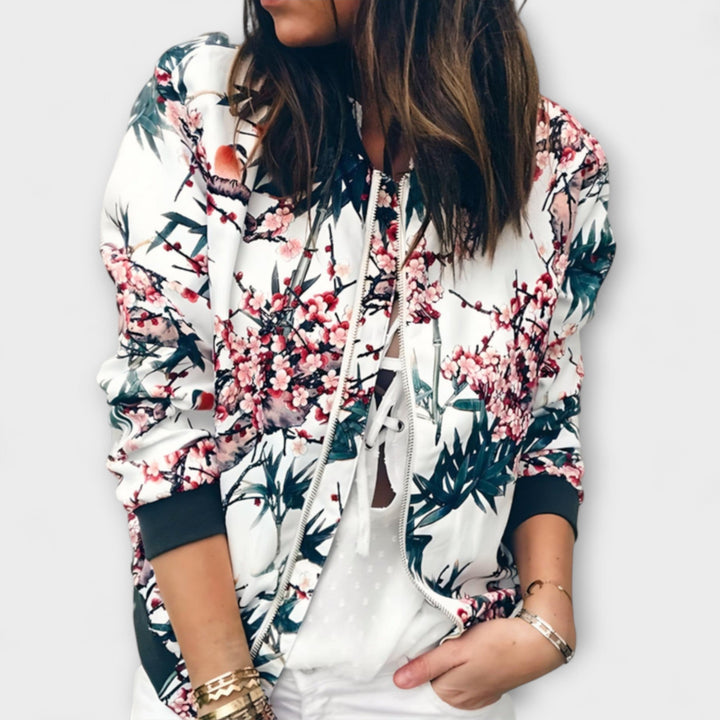 Andreia - Casaco bomber elegante floral