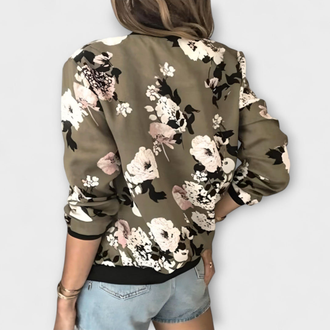 Andreia - Casaco bomber elegante floral