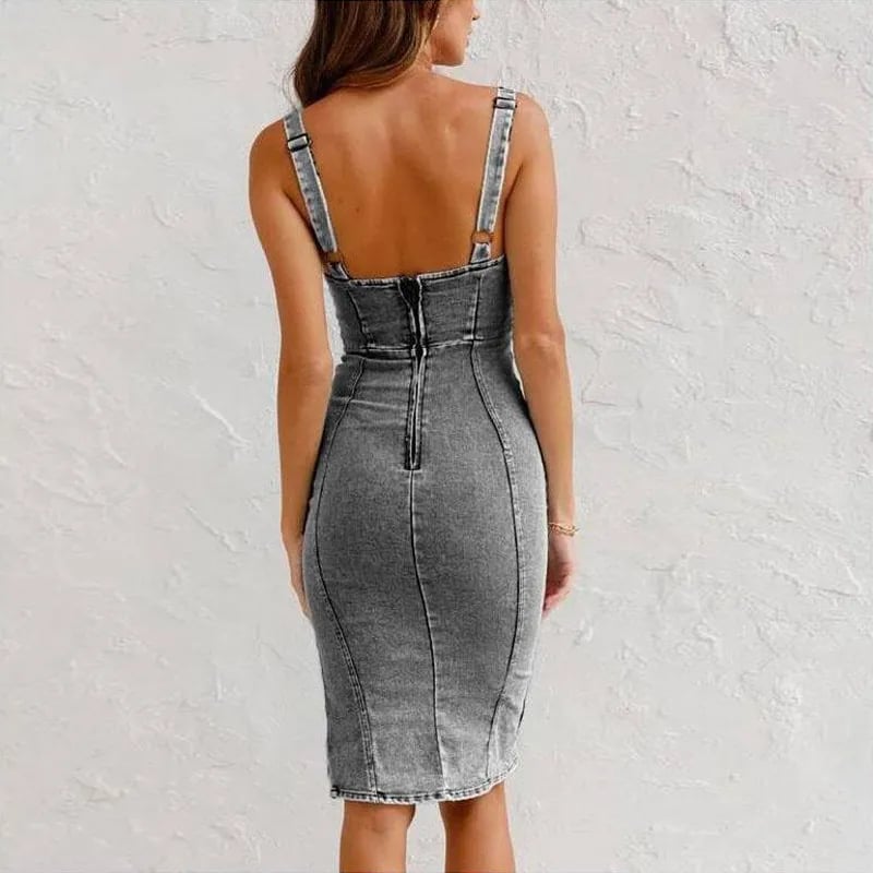 Mona - Vestido de ganga moderno