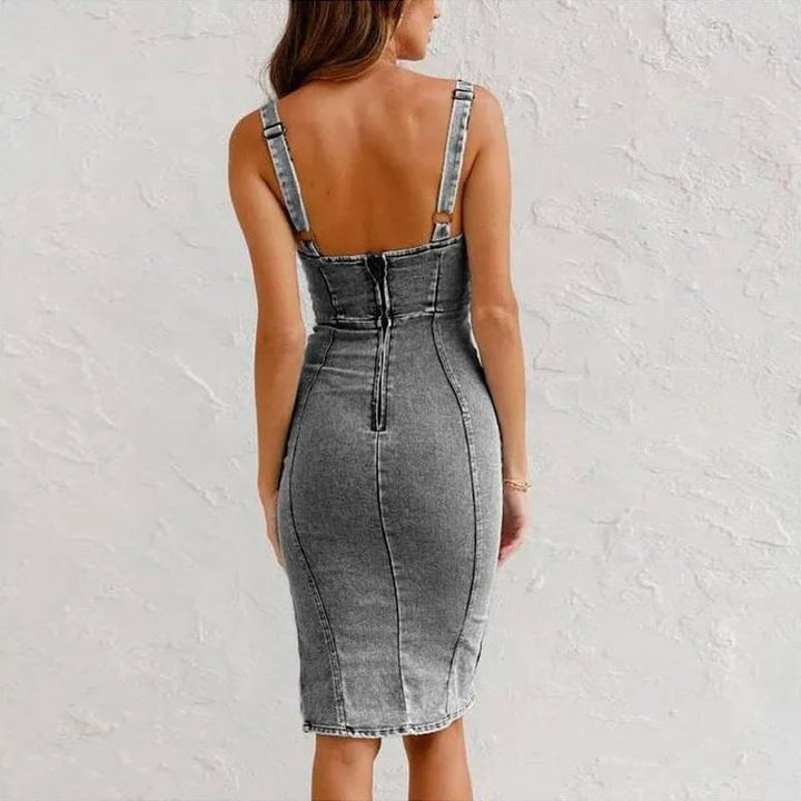 Mona - Vestido de ganga moderno