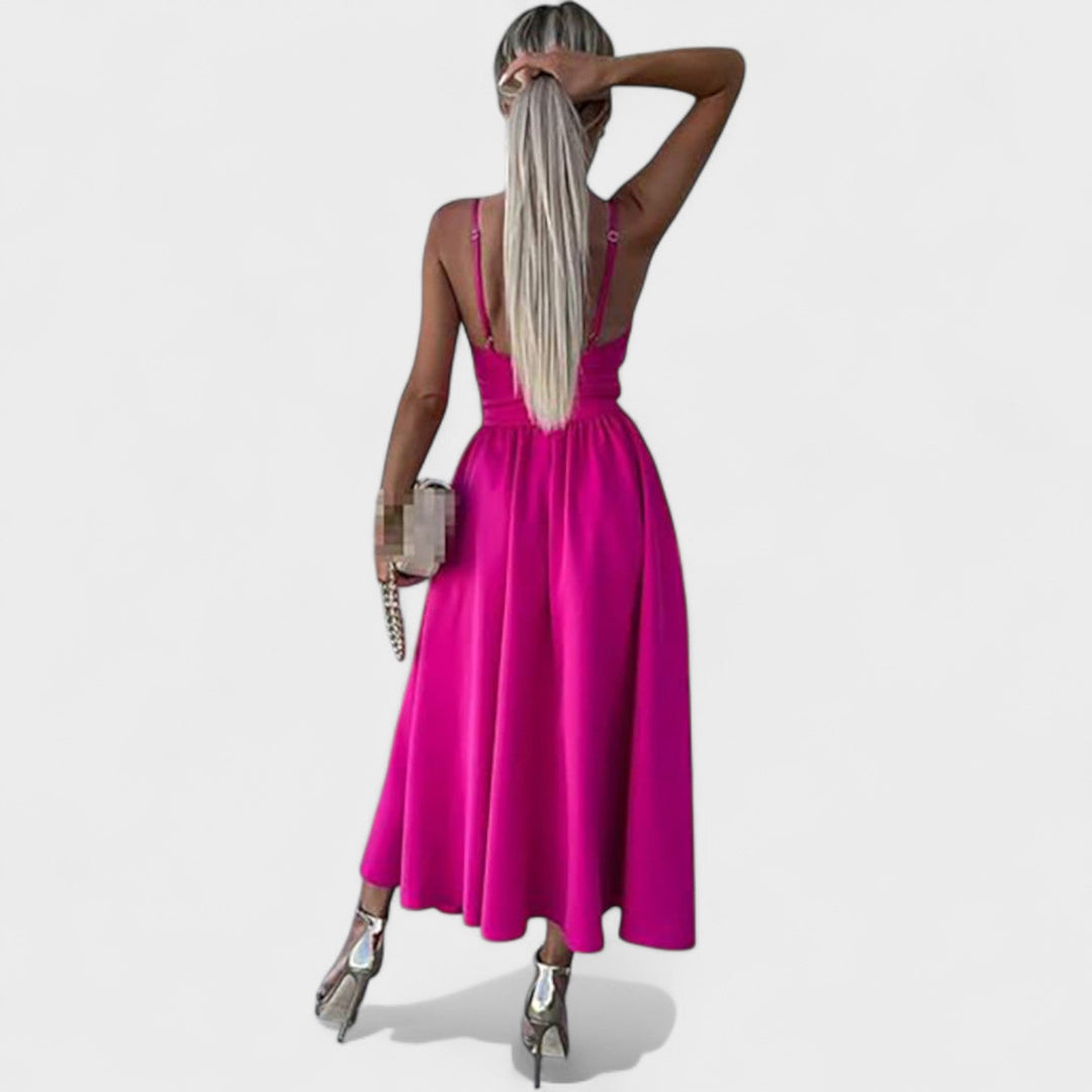 Cielo - Vestido Midi com Abertura
