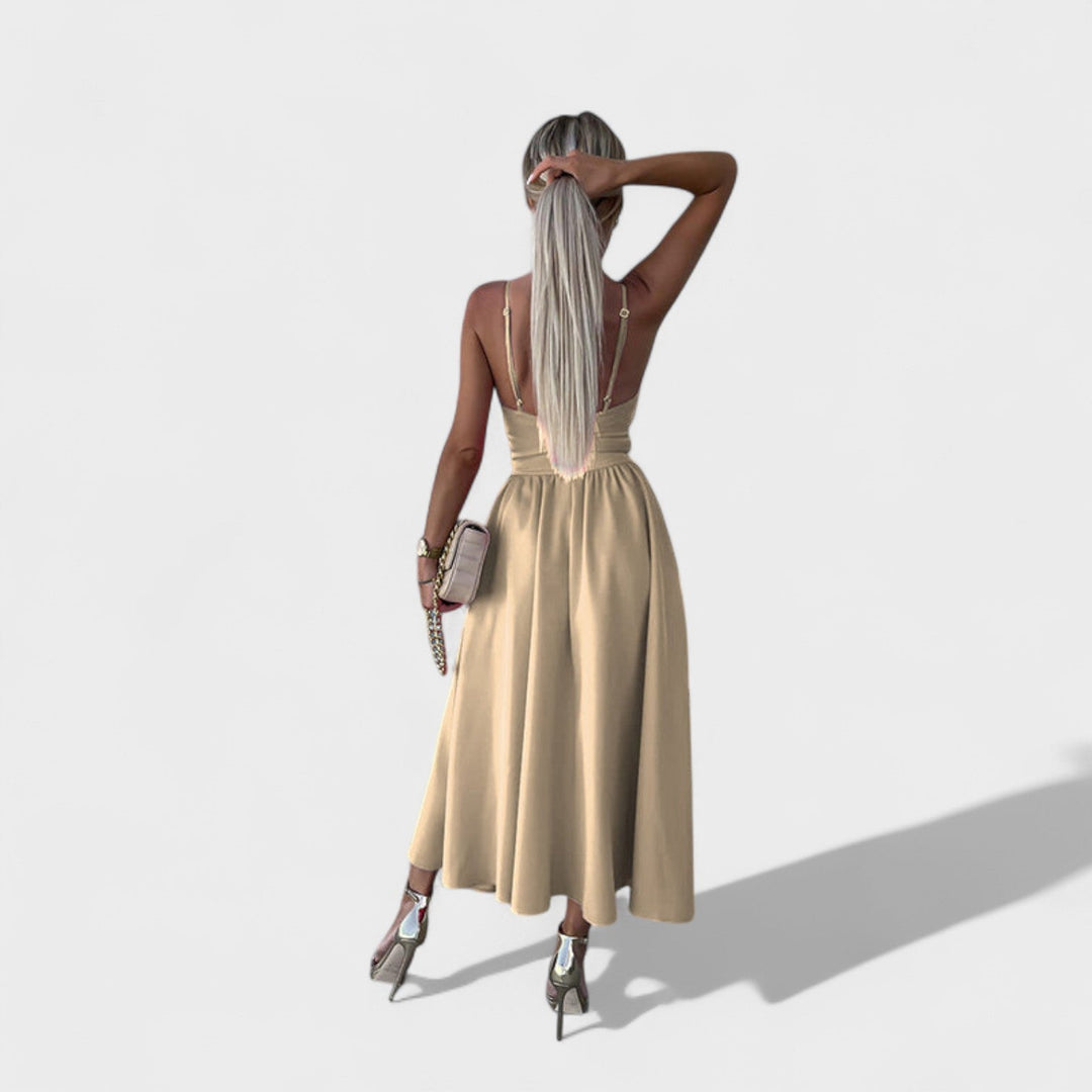 Cielo - Vestido Midi com Abertura