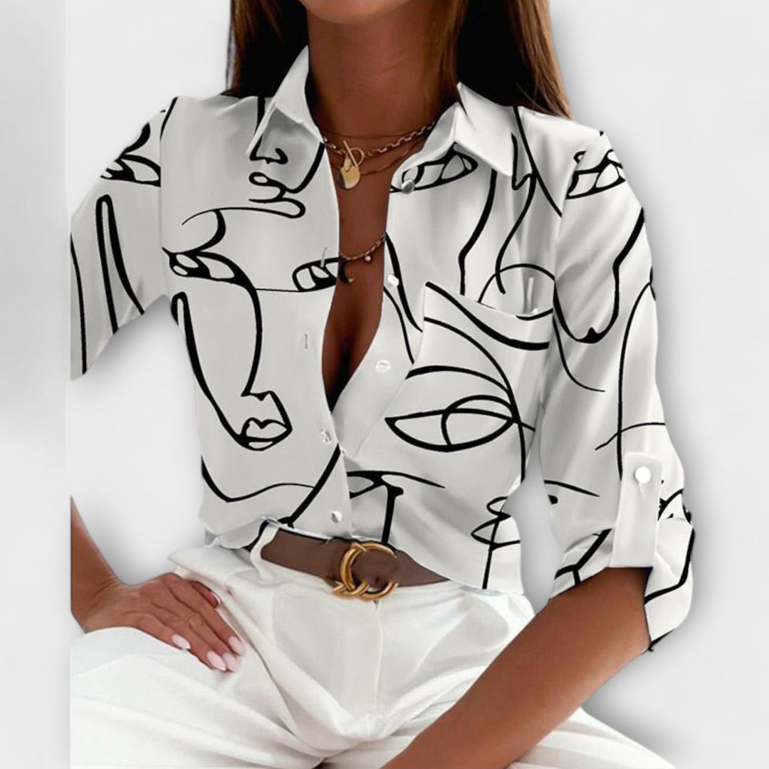 Romina - Blusa de gola clássica